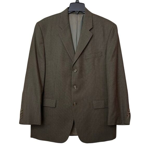 Vintage Lauren Ralph Lauren Blazer Mens Size 43R Brown Wool Single 3 Button 1996 - Picture 1 of 16